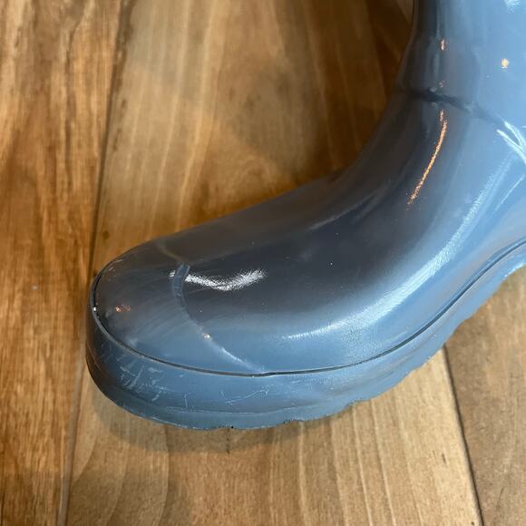 Hunter Original Back Adjustable Tall Gloss Boot Women's Size 8 Blue - Picture 7 of 14